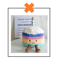 Kawaii knuffel taart met kaarsjes